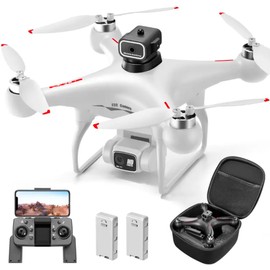 Drone with 4K HD Camera, Remote Controller, 02 Batteries, and Carrying Case, S116 Drone with 4K Camera for Adults, RC Quadcopter with Obstacle Avoidance, Optical Flow, Trajectory Flight, Headless Mode, Gravity Sensor, Brushless Motor, Storage Bag and 2 Batteries