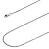 14k REAL White Gold Solid 1.5mm Flat Open wheat Chain