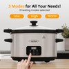Sunvivi 4QT Programmable Slow Cooker with Locking Lid, Removable Ceramic