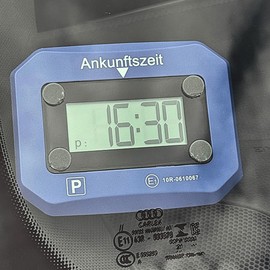 TXP:360 Electronic Parking Disc with KBA Approval, Automatic Activation, Summer/Winter Time Change, 2 Displays, Night Mode