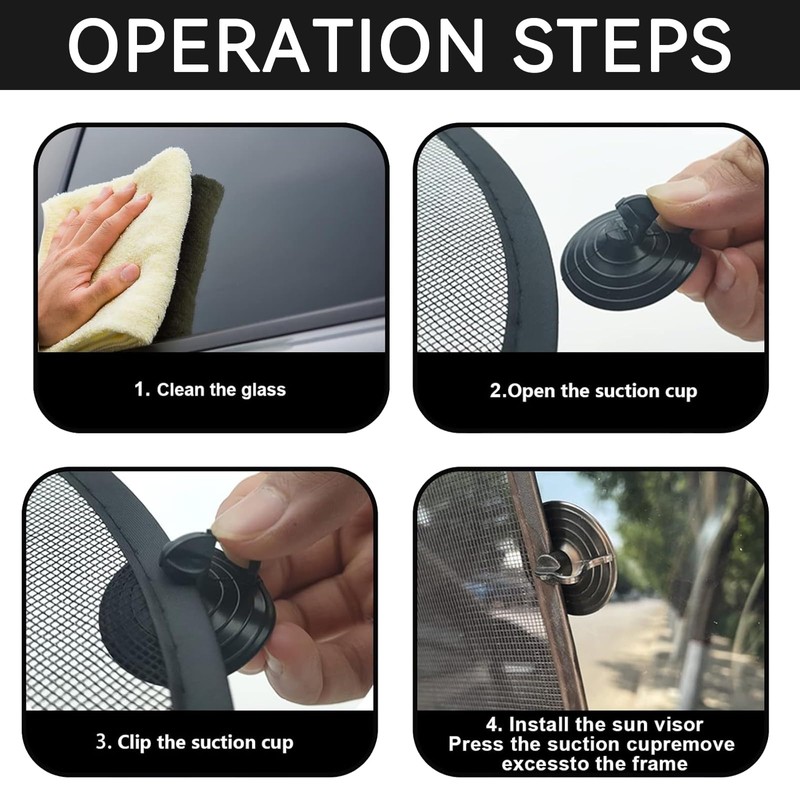Baby Car Sun Protection, Pack of 5 Car Window Sun