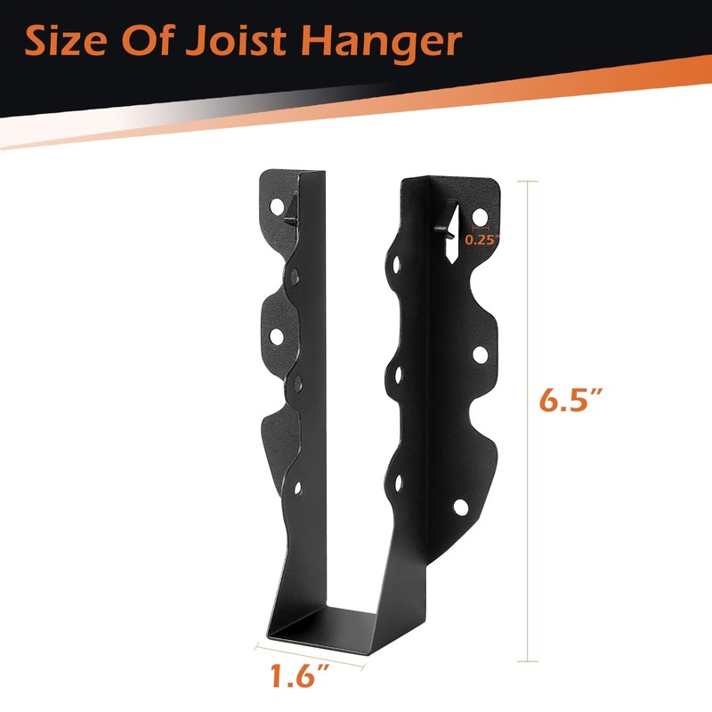 2x8 Joist Hangers, 8 Pcs Hurricane Ties for Rafters Tie