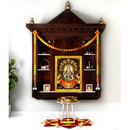zig zag Rectangular Goddess Dhana Lakshmi Devi Maa Photo Frame Wall Table Size Medium ( 7x9 inches, Acrylic Glass) Golden