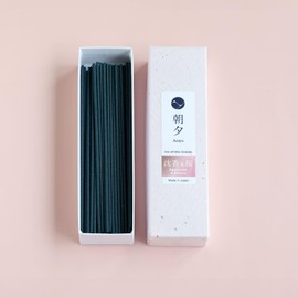 Asayu Japan Low Smoke Incense Sticks Premium Sakura Cherry Blossom and Agarwood Blend Scent 20g (0.71oz) Sampler for Morning and Evening Meditation, Relax or Yoga, Made in Japan Quality