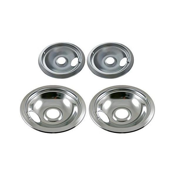 KITCHEN BASICS 101 316048413 and 316048414 Replacement Chrome Drip Pans