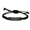 Mugart Cute Backpacking Black Rope Bracelet, Backpacking. My Hobby Rocks!,