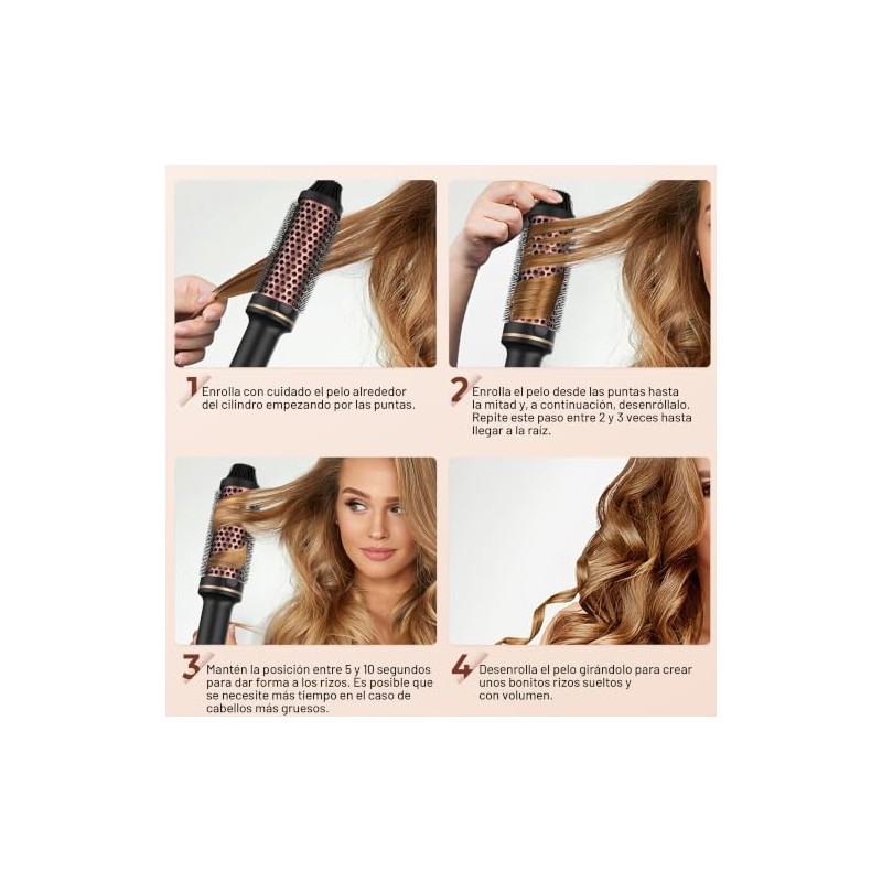 Cepillo Termico para Cabello, Cepillo para Cabello Electrico de 38