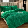 WERDIM Christmas Duvet Cover Shaggy Fluffy Faux Fur Duvet Cover