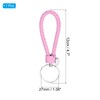 PATIKIL Braided Leather Keychain with Stainless Steel Key Ring Sleeve,