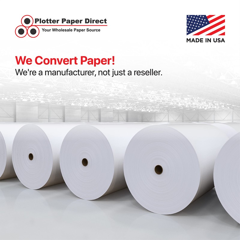 Plotter Paper Direct (46lb, Coated | 2 Rolls, 2" Core