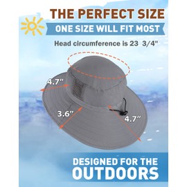 Tirrinia Womens Sun Hat Extra Wide Hard Brim Large Boonie Fishing Safari Hiking Cap