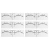 100PCS Eyebrow Ruler Stencils Disposable PVC Clear Scale Brow Microblading