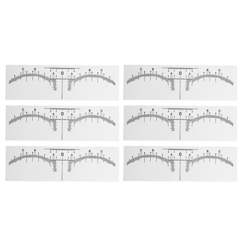 100PCS Eyebrow Ruler Stencils Disposable PVC Clear Scale Brow Microblading