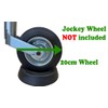HowseHold Jockey Wheel Chock for Caravans and Trailers - Rubber