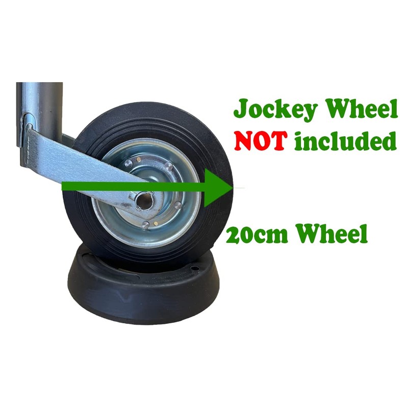 HowseHold Jockey Wheel Chock for Caravans and Trailers - Rubber
