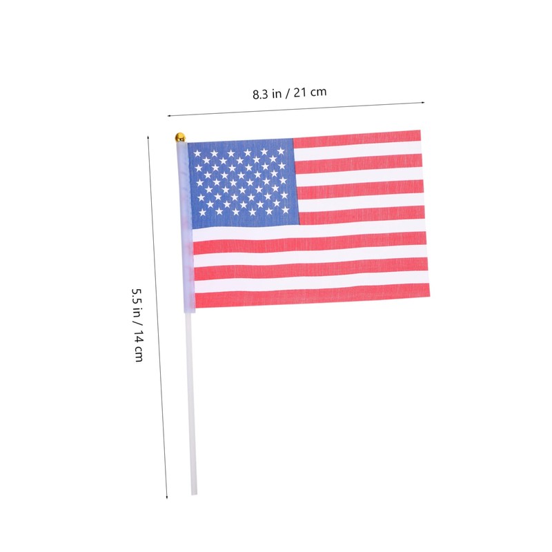 Kisangel Usa Flags Hand Waving 25pcs Mini American Flags Polyester