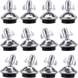 OwnMy Swivel Adjustable Furniture Leveling Feet 12 Pack Non Slip Pads For Stability