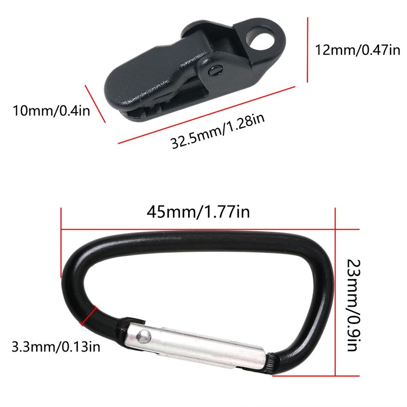 JianLing 12-Piece Small Tarp & Awning Clamp Set - Crocodile