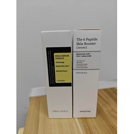 Advanced Snail Mucin 96% Peptide Booster Set, Snail 96 Mucin Essence for Women, Reduces Fine Lines, Snail Mucin Skin Booster Collagen Serum, Great Gift Set for Skin Care, Hydrates & Nourishes Skin