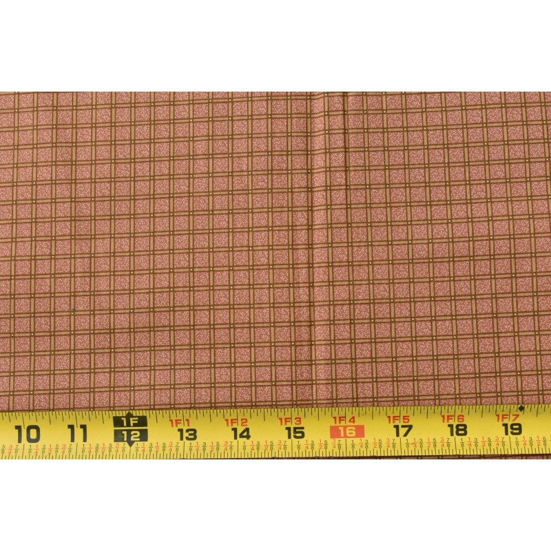 Moda Fabrics By 1/2 Yd, Rust & Gold Checked Cotton,
