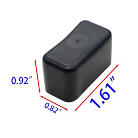 Strut Channel Cap, 1-5/8 x 7/8 Plastic Black Short End Caps for 13/16" & 7/8" Tall Unistrut Channel End to Protect The End of The Channels (10 Pack)