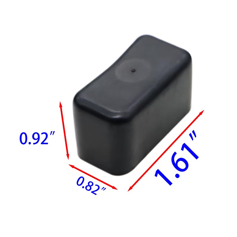 Strut Channel Cap, 1-5/8 x 7/8 Plastic Black Short End