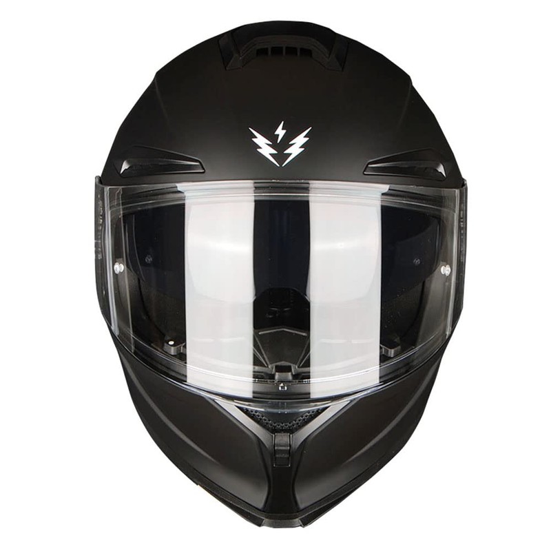 1Storm Motorcycle Full Face Helmet Dual Lens/Sun Visor Matt Black