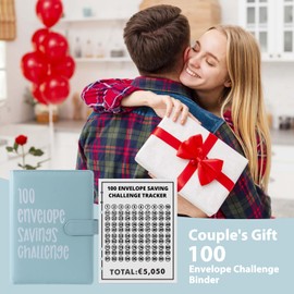 100 Envelope Saving Challenge, Budget Planner German, A5 Household Planner with Envelopes, Easy and Fun Way to Save €5050, Budget Binder for Couples, Offices, Home, School