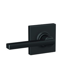 Schlage F10 LAT 622 COL Latitude Collins Passage Lever for Interior Hall and Closet, Matte Black
