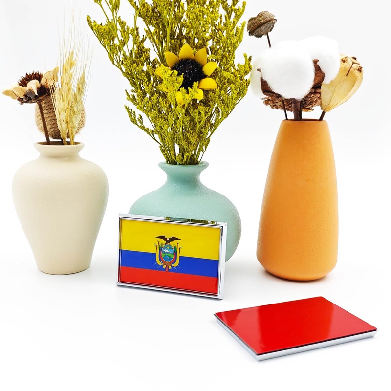 Perdecor Ecuador Flag Sticker Emblem Decal Ecuadorian Car Chrome Flags,