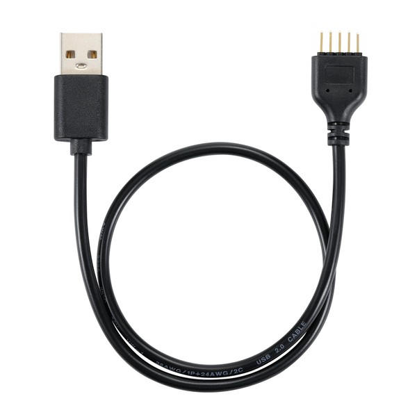 MZHOU Motherboard USB 2.0 9-PIN to USB A Header Cable, USB 9PIN to USB 2.0 Type A Male Extension Port, USB 9PIN Header Cable Extension Adapter for Computer Internal Motherboard USB Device Cable(40CM)