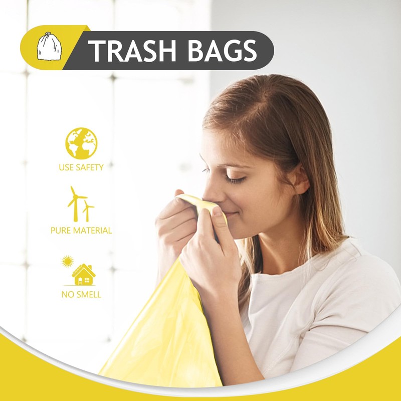 1.2 Gallon/330pcs Strong Trash Bags Colorful Clear Garbage Bags by