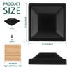 16 PCS Plastic Fence Post Caps, Black Fence Post Caps