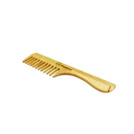 ONWOOD - Comb with Rare Teeth with Handle in Tumbled Ash Wood with Vegetable Waxes, Suitable for All Hair Types, for the Application of Conditioners and Creams