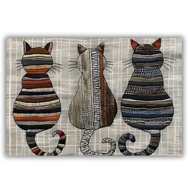 Sayawa Entrance Mat, Cat Pattern, Funny, Washable, Small, Indoor, Outdoor, Rug Mat, Cat Entrance Rug, Cute, Square