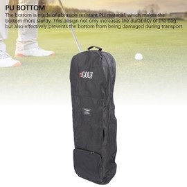 TOPINCN Golf Travel Bag, Golf Bag Cover Flight with Rubber Wheel 600D Oxford Fabric Golf Travel Case PU Bottom Portable Golf Accessories for Golfer Airlines