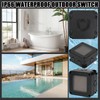 SPORWAY Surface-Mounted Switch, Waterproof, Wet Room Switch, Surface-Mounted, IP66 Waterproof