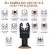 100Pcs Curved-Edge Oscillating Tool Blades Professional Universal Oscillating Saw Blades