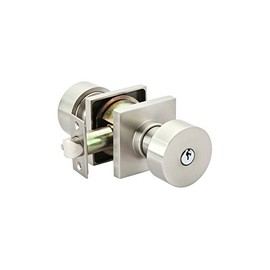Emtek Round Key in Knob Satin Nickel 5122 Square Rosette