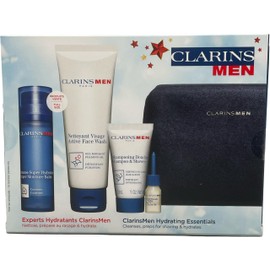 Clarins ClarinsMen Hydration Essentials Gift Set | Includes Full Size Active Face Wash and Super Moisture Balm