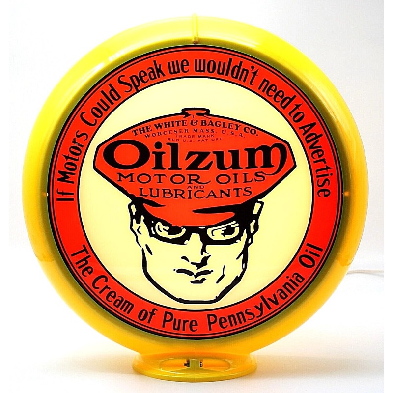OILZUM 13.5" Gas Pump Globe - SHIPS FULLY ASSEMBLED!! -