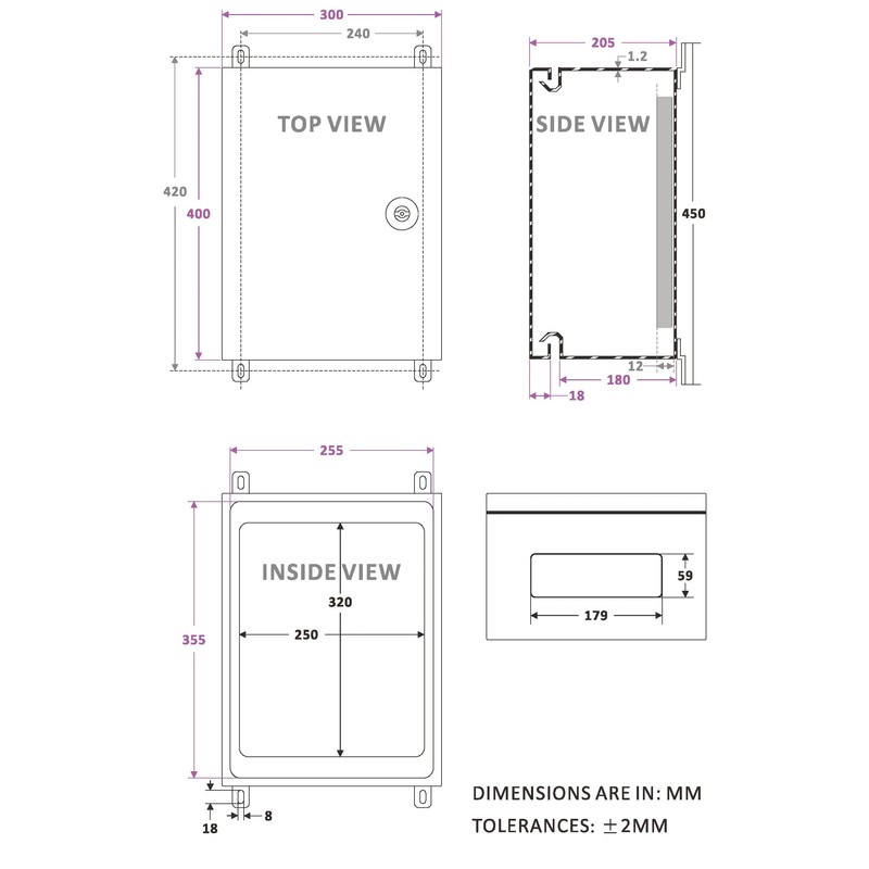 Ordentlich IP65 Weatherproof Metal Box Wall-Mounted Electronic Equipment Enclosure Box