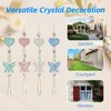 4 Pcs Crystal Suncatcher with Hearts, Rainbow Makers, Hanging Crystal