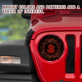 2 Pack Beast Eyes Headlamp Decals,New Cute Duck 3D Stereoscopic Eye Headlight Sticker,Car Body Window Bumper Decorative Sticker,Suitable for JL,JK (Red Duck)