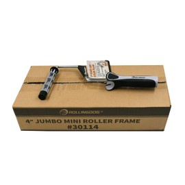 ROLLINGDOG 4" Jumbo Mini Roller Frame - 3/4" Cage Style Frame with Pressure Locking Tabs to Hold Cover On(Pack of 12)