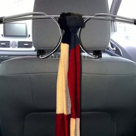 Universal Stainless Steel Car Headrest Coat Hanger for Jackets & Suits