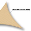 SUNNY GUARD 10'x10'x14' Waterproof Shade Sail 95% UV Block Outdoor