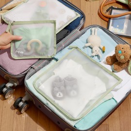 (re) zip 2-Pack Gallon Size Storage Bags | Zippered, Reusable Bags for Travel & Household Storage | BPA-Free, Food Grade, Machine Washable (Sage)