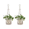 WeedGuard Outdoor Plant Hanger Macrame – Handcrafted Knotted Lifting Rope