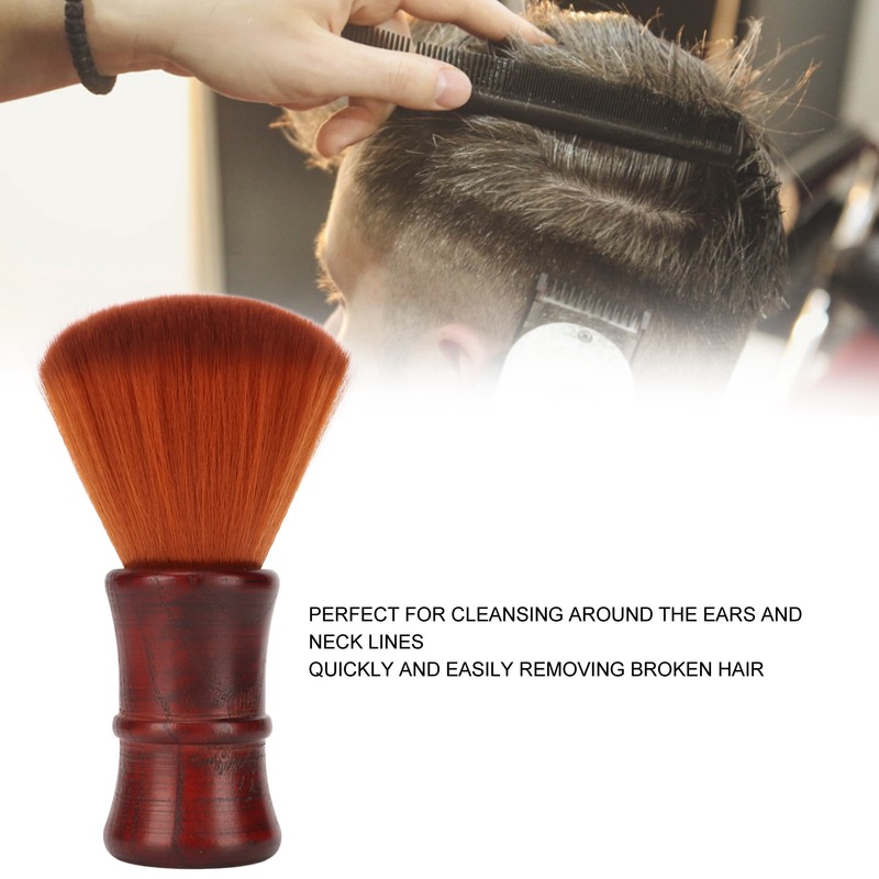 Men Beard Brush Soft Nylon Hair Wooden Handle Beard Grooming
